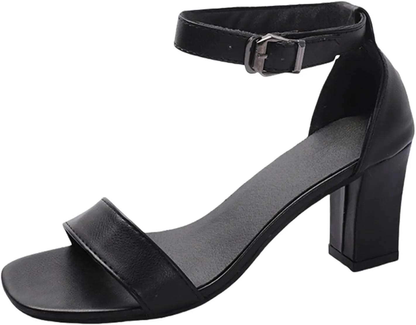 Women High Heels Sandal Open Toe Ankle Buckle Strap Dress Shoes Wedding Party Block Chunky Heel Pump Sandals