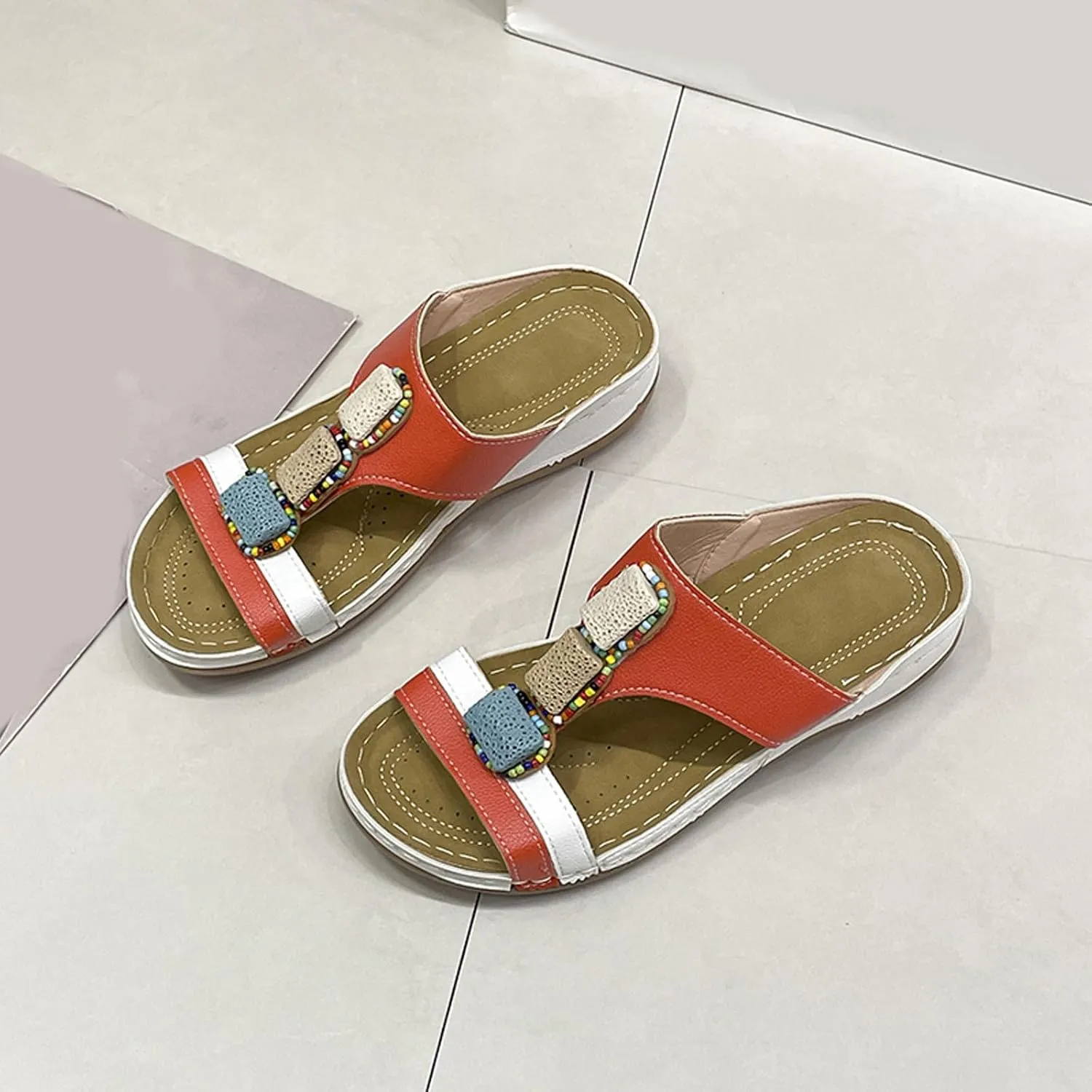 Women's Elegant Thick Bottom Sandals Womens Comfort Lightweight Platform Sandal Versatile Sandals for Women