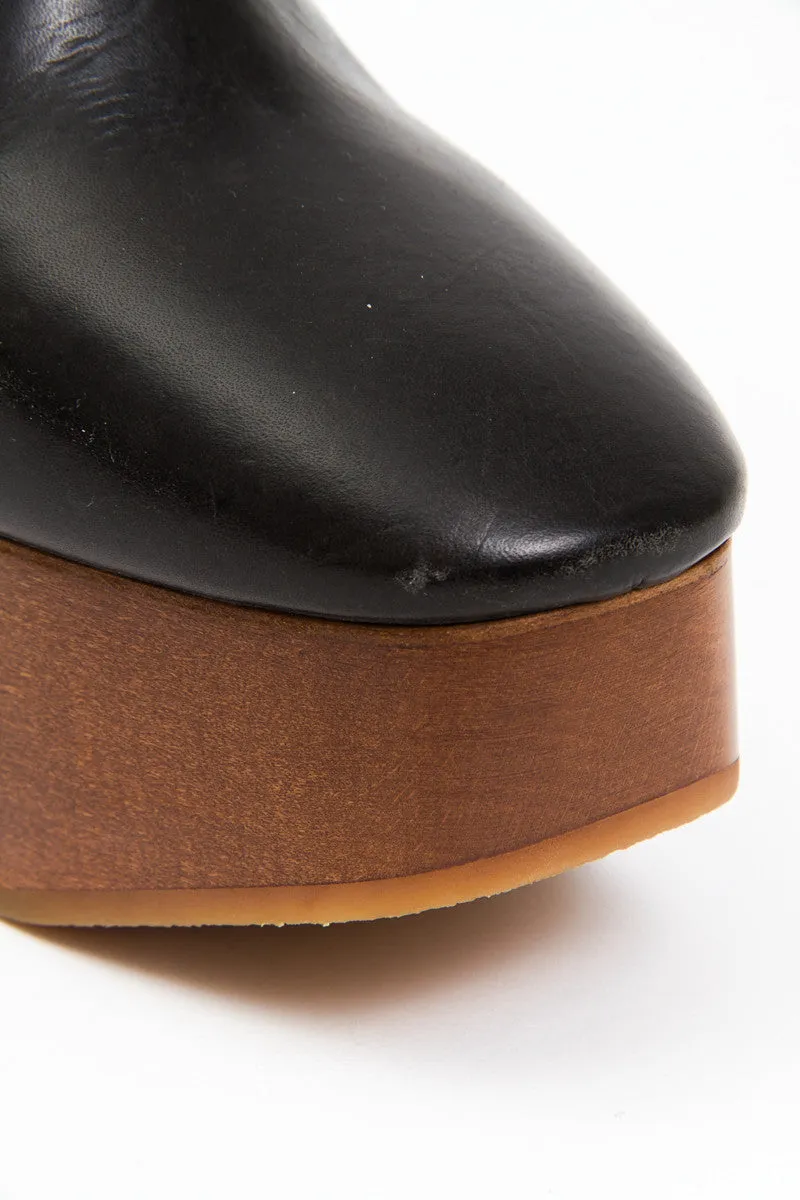 WOODEN WEDGE BOOTS